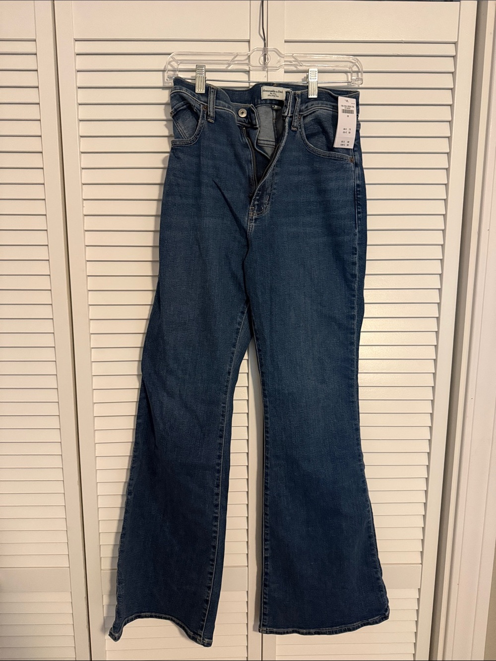 Abercrombie & Fitch Dark Blue High-Rise Flare Jeans